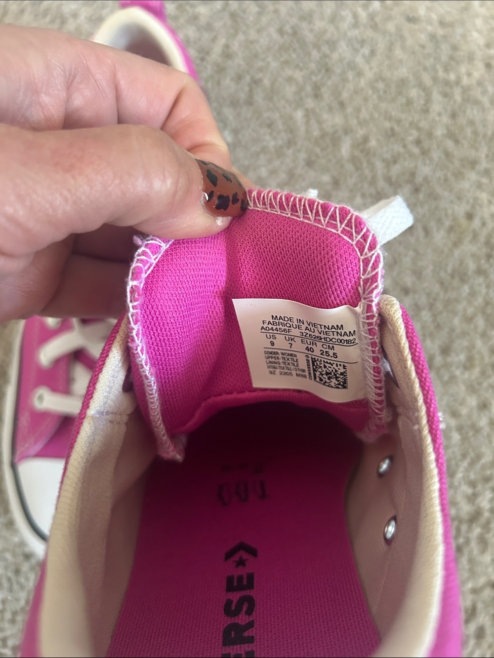 Converse Low Top Sneakers - Fuchsia Pink - Picture 3 of 5